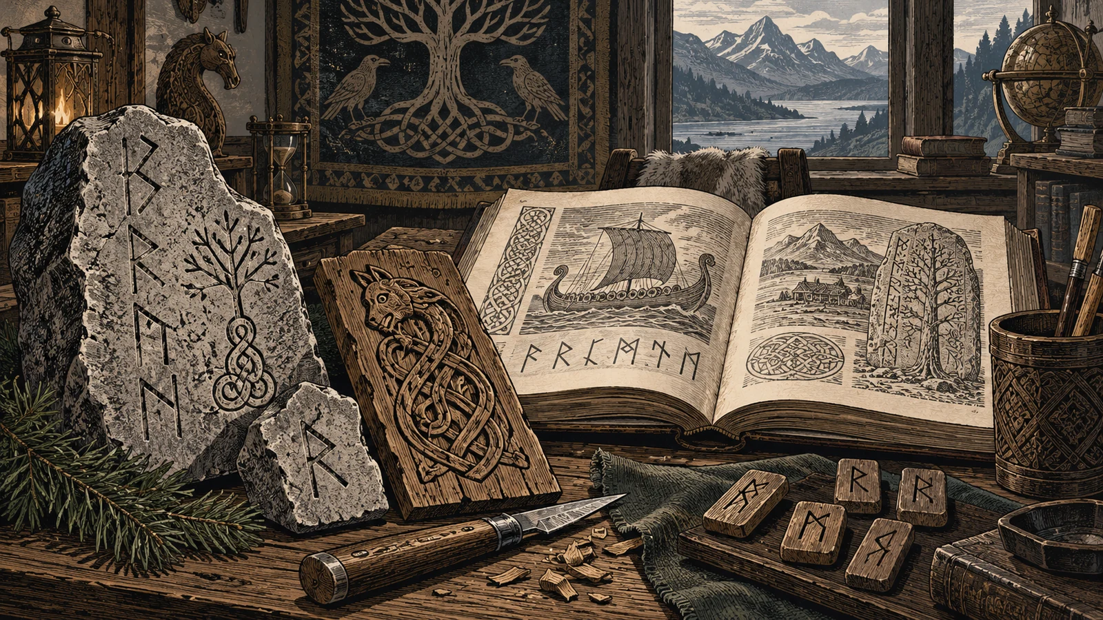 Иллюстрация к статье: Руны: история знаков, символика и современные практики изучения