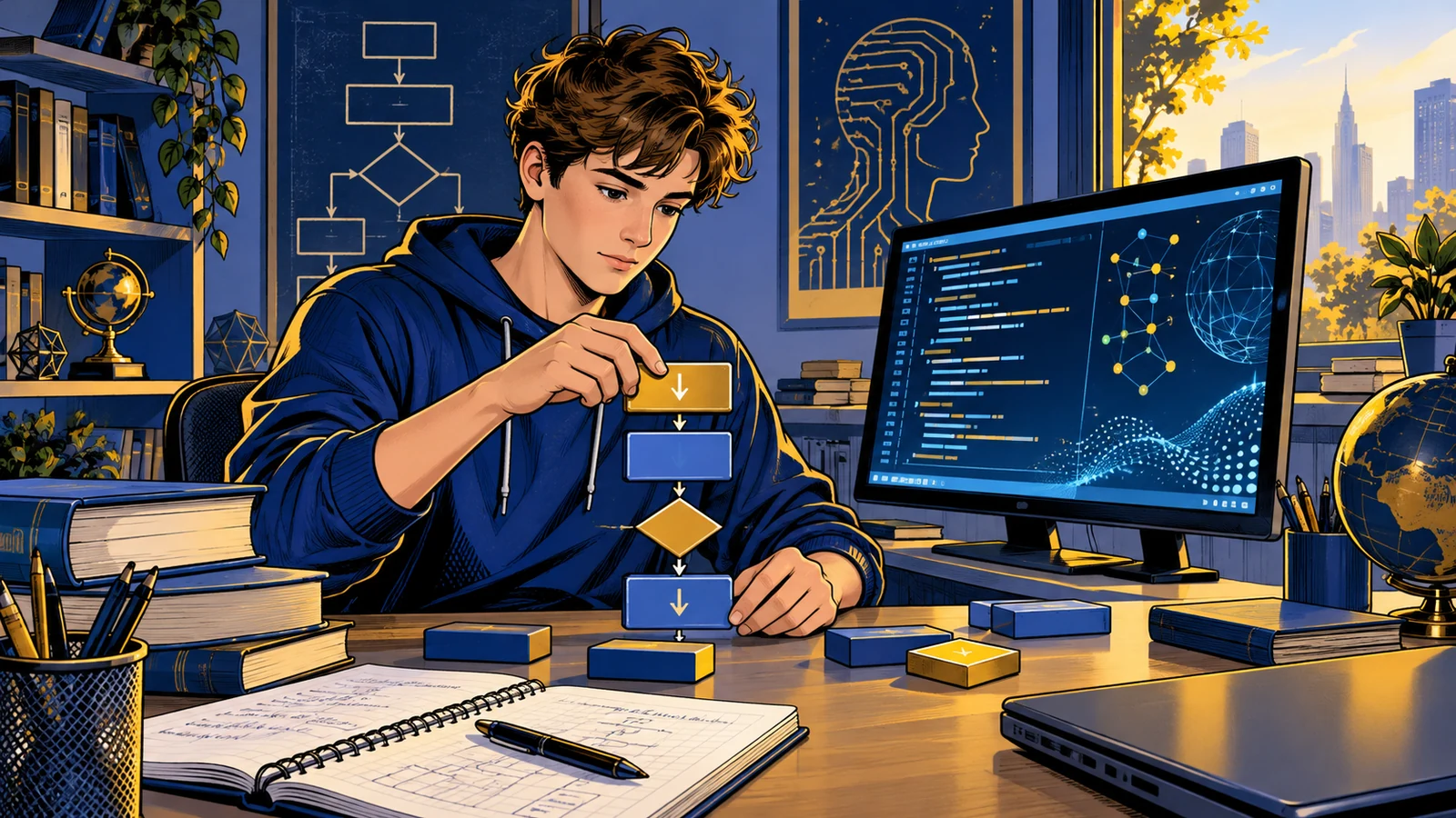 Иллюстрация к статье: Информатика 11 класс: программа, практика и связь с ЕГЭ