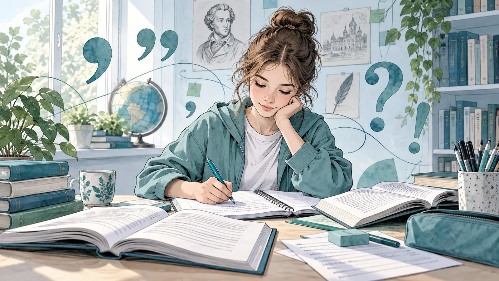 Иллюстрация к статье: Русский язык 8 класс: что проходят, частые ошибки и как заниматься дома