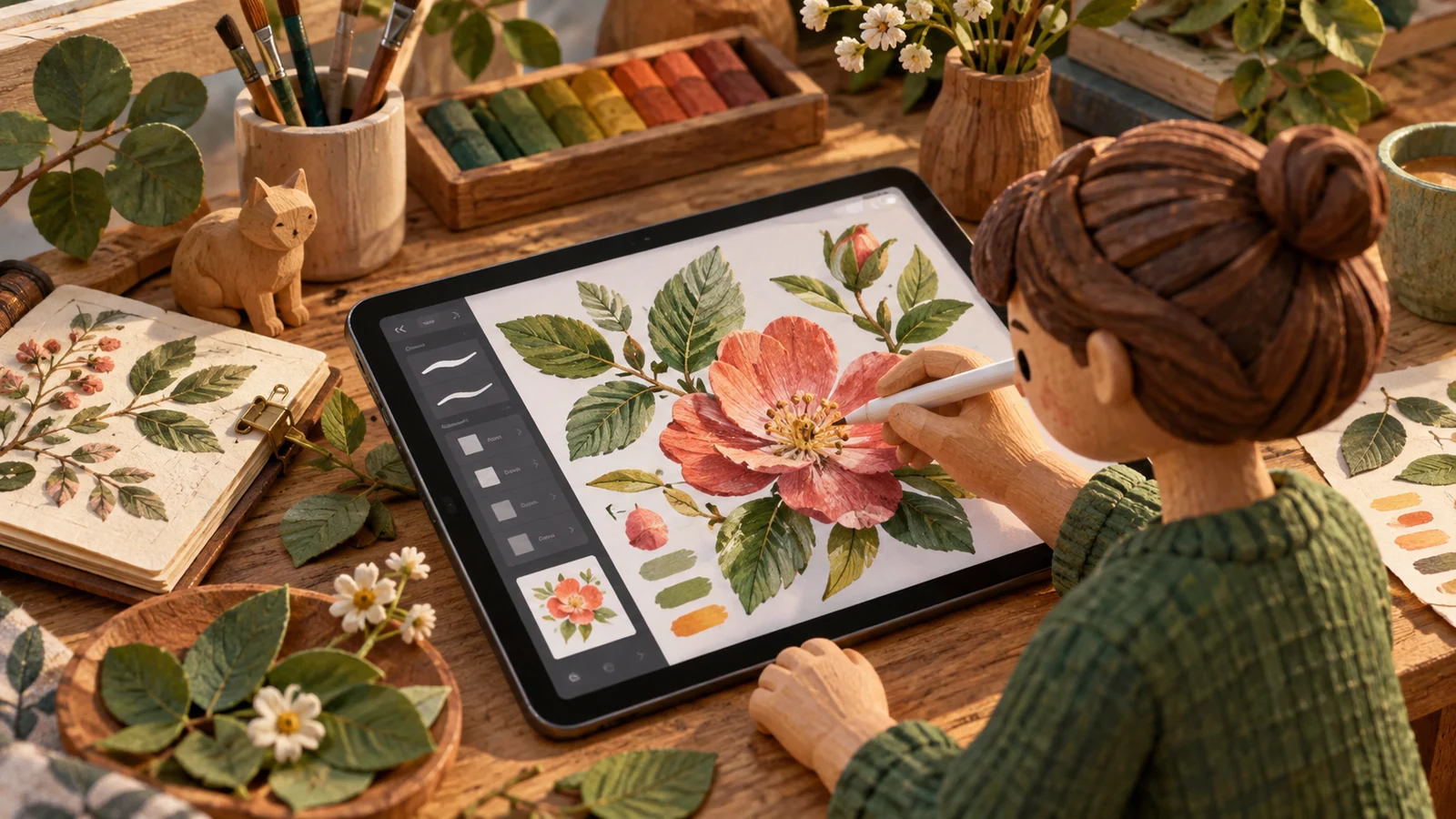Иллюстрация к статье: Рисование на iPad в Procreate: кисти, слои, анимация и первые иллюстрации