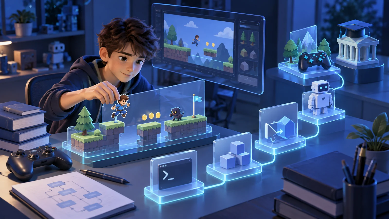 Иллюстрация к статье: C++ для школьника 14–16 лет: первые игры на cocos2d, указатели и классы, CS50 — с чего начать