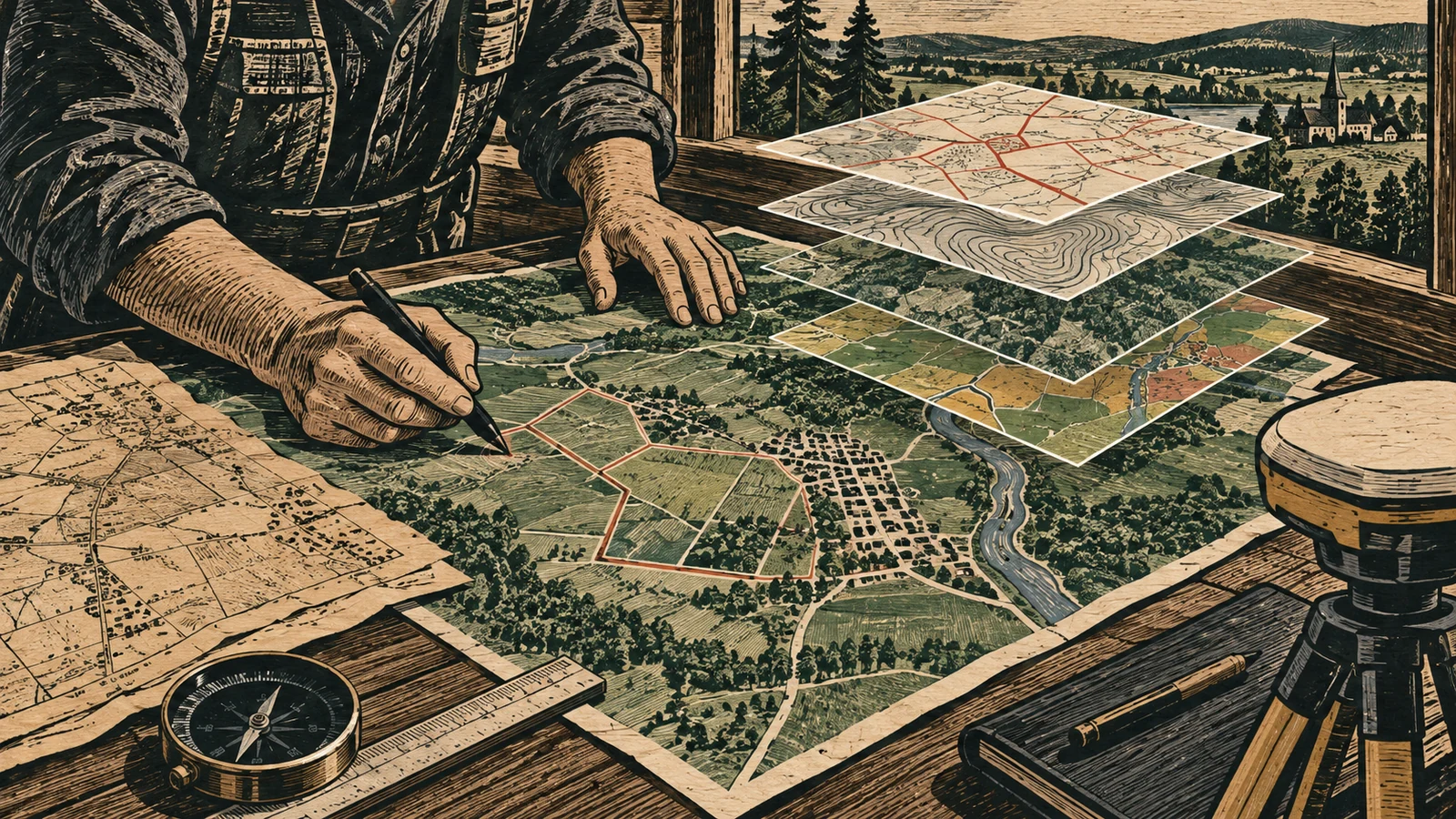 Иллюстрация к статье: QGIS и MapInfo: как геодезисту, кадастровому инженеру и землеустроителю работать с картой, слоями и координатами