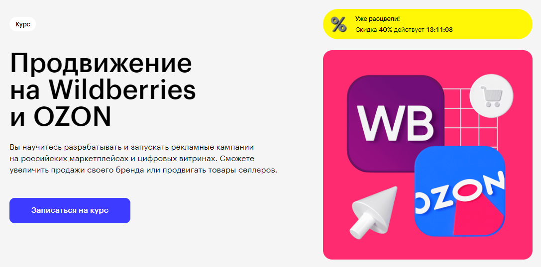 Курс Продвижение на Wildberries и OZON от Skillbox