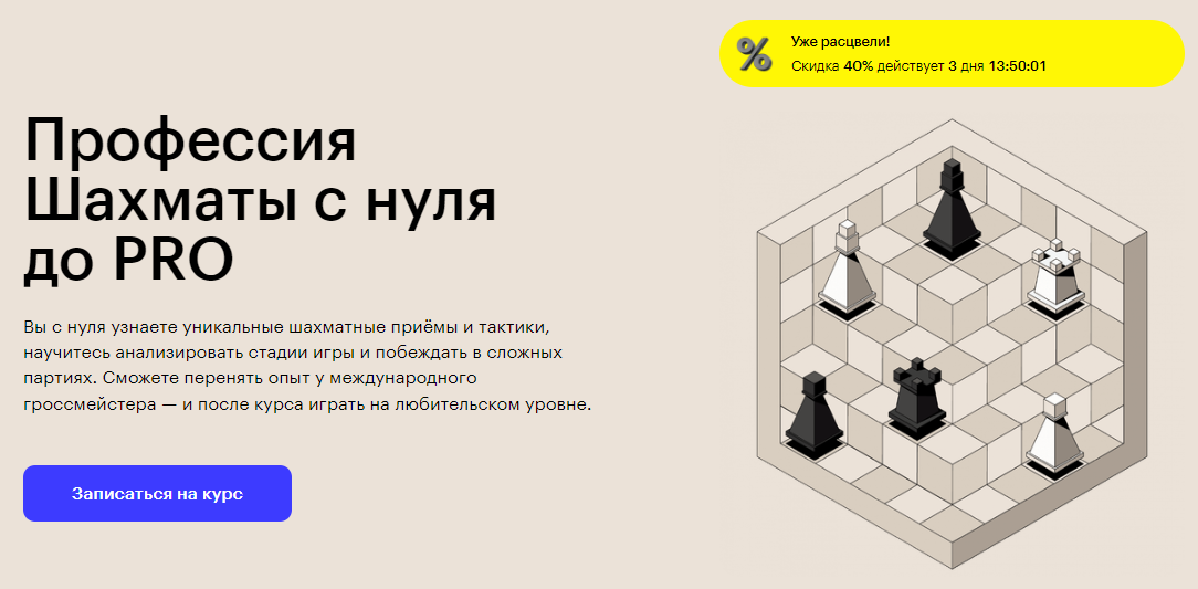 Курс Профессия Шахматы с нуля до PRO от Skillbox